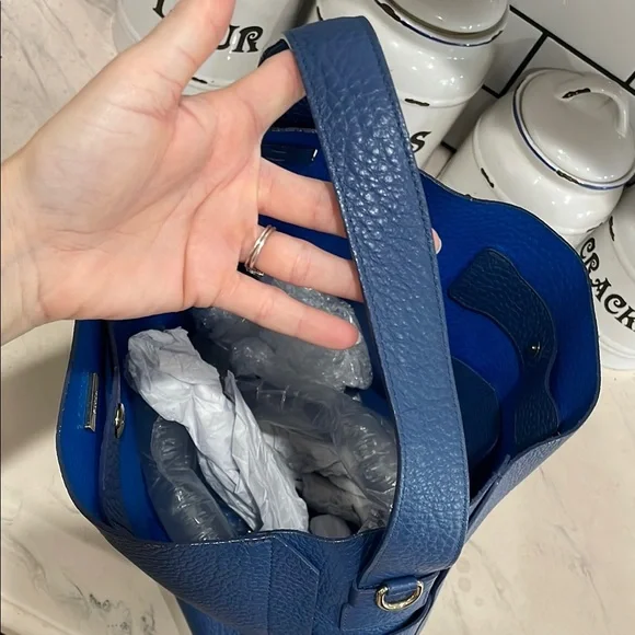 Furla Capriccio M blue leather hobo bag - Picture 11 of 12